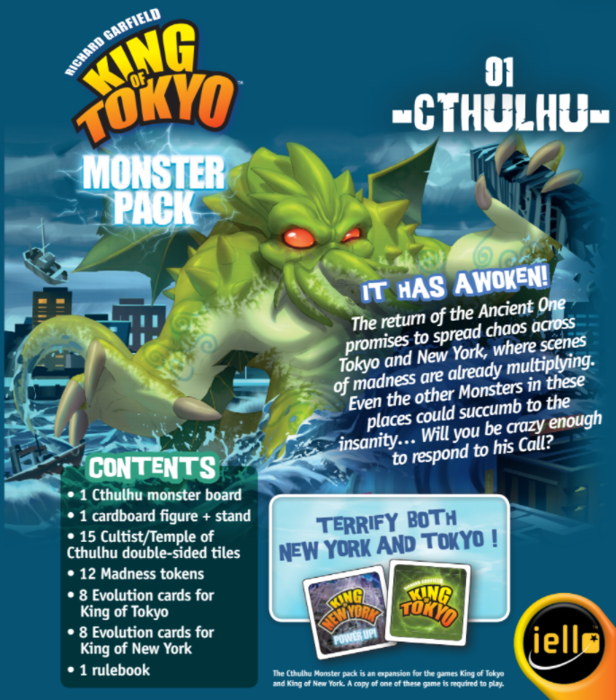 KING OF TOKYO/NEW YORK: CTHULHU MONSTER PACK – Game-Dex