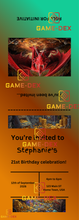 Load image into Gallery viewer, Red Dragon Birthday Card for DnD -- Vertical Designed To Fold -- PDF Deliverable for Custom Edits