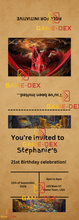 Load image into Gallery viewer, Red Dragon Birthday Card for DnD -- Vertical Designed To Fold -- PDF Deliverable for Custom Edits -- Parchment Style